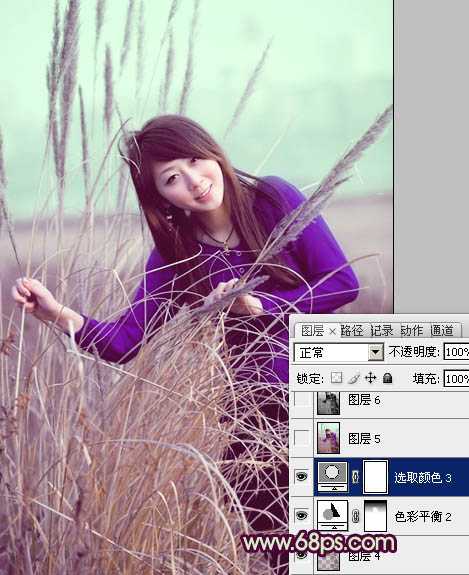 ‘Photosho将外景人物图片添加上流行的日韩淡褐色‘