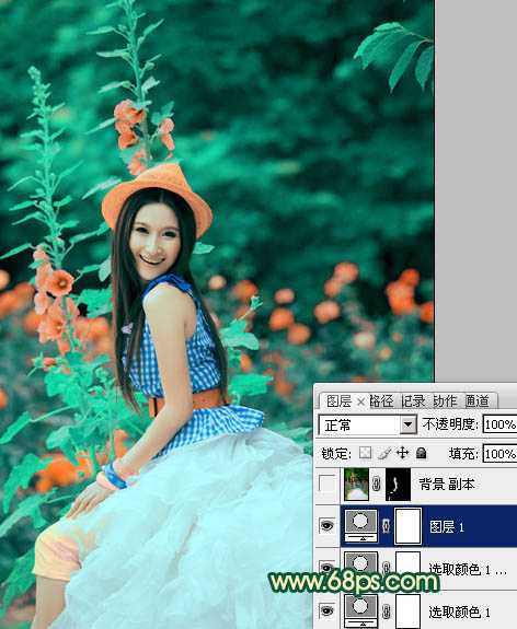 ‘Photoshop为人物写真图片增加甜美的粉橙色效果‘
