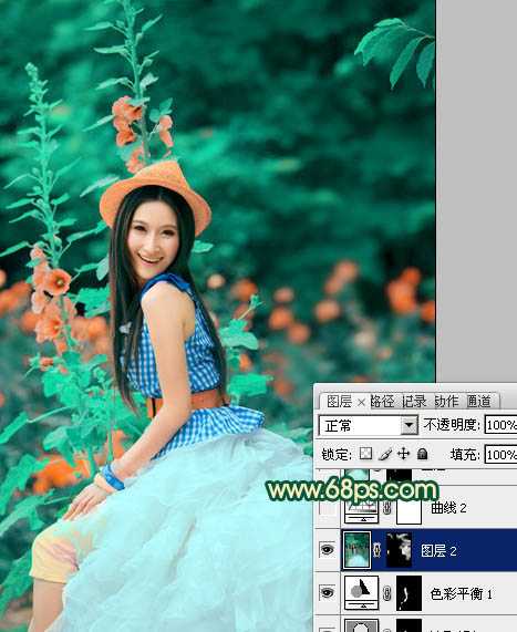 ‘Photoshop为人物写真图片增加甜美的粉橙色效果‘