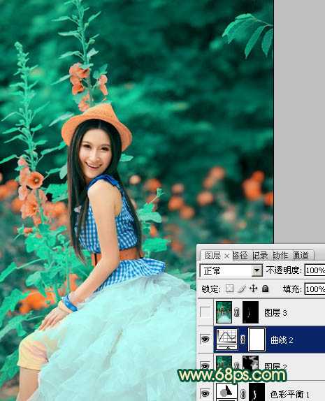 ‘Photoshop为人物写真图片增加甜美的粉橙色效果‘