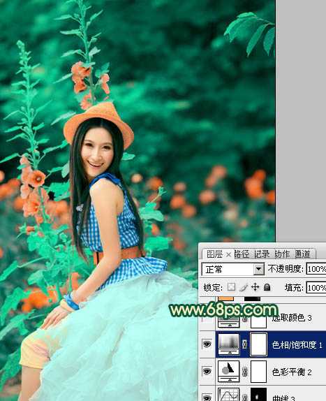 ‘Photoshop为人物写真图片增加甜美的粉橙色效果‘