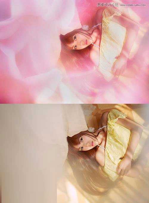 ‘Photoshop后期合成唯美的花朵人像效果图‘