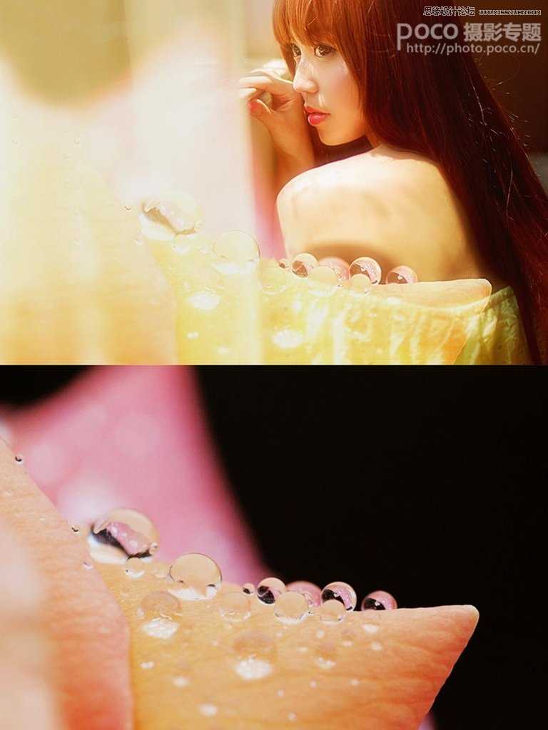 ‘Photoshop后期合成唯美的花朵人像效果图‘