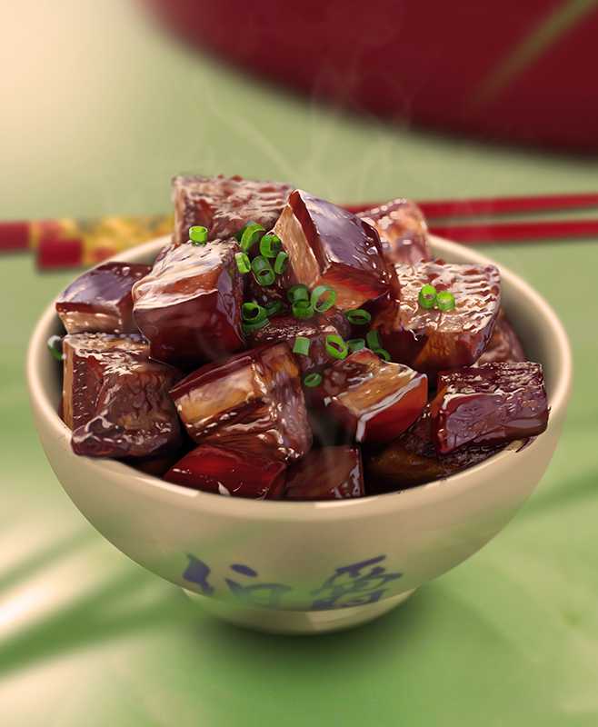 ‘PS鼠绘逼真的红烧肉‘
