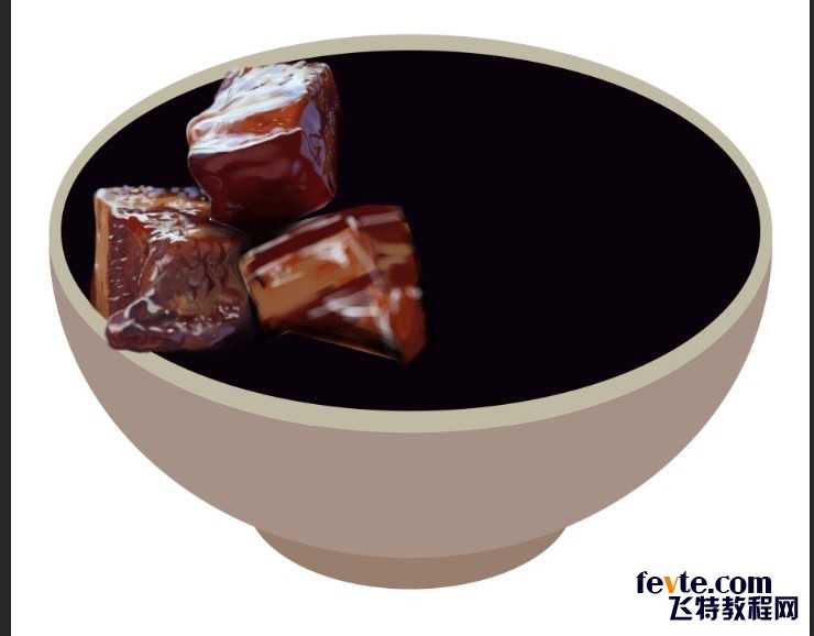 ‘PS鼠绘逼真的红烧肉‘