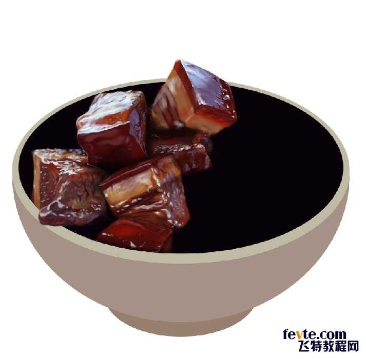 ‘PS鼠绘逼真的红烧肉‘