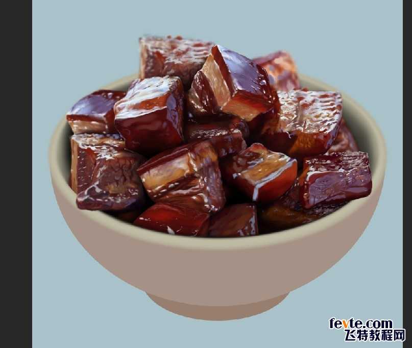 ‘PS鼠绘逼真的红烧肉‘