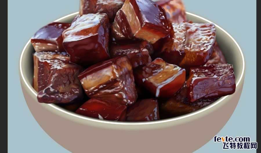 ‘PS鼠绘逼真的红烧肉‘