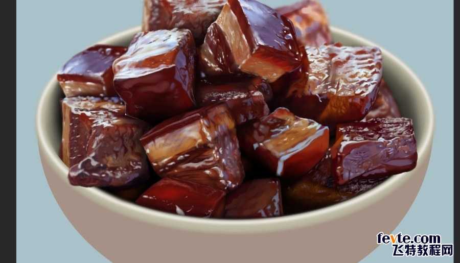 ‘PS鼠绘逼真的红烧肉‘