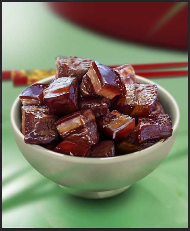 ‘PS鼠绘逼真的红烧肉‘