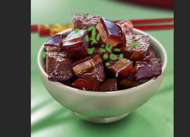 ‘PS鼠绘逼真的红烧肉‘