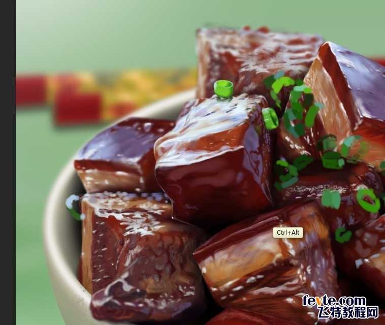 ‘PS鼠绘逼真的红烧肉‘