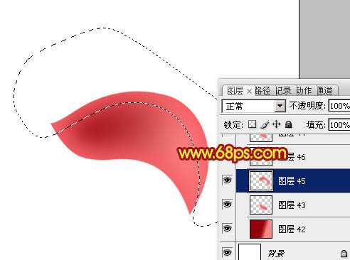 ‘Photoshop设计制作出非常漂亮的梦幻红色透明丝质花朵‘