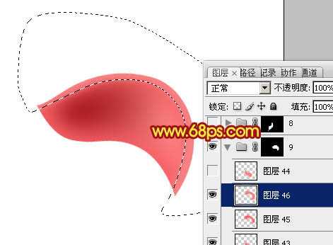 ‘Photoshop设计制作出非常漂亮的梦幻红色透明丝质花朵‘