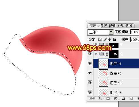 ‘Photoshop设计制作出非常漂亮的梦幻红色透明丝质花朵‘