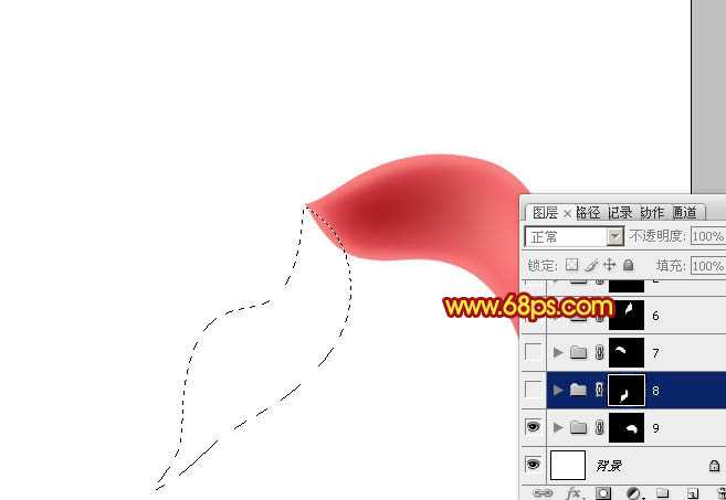 ‘Photoshop设计制作出非常漂亮的梦幻红色透明丝质花朵‘