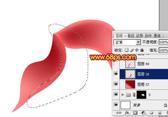 ‘Photoshop设计制作出非常漂亮的梦幻红色透明丝质花朵‘