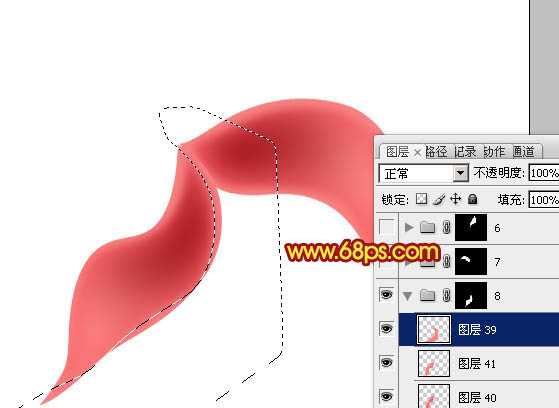 ‘Photoshop设计制作出非常漂亮的梦幻红色透明丝质花朵‘