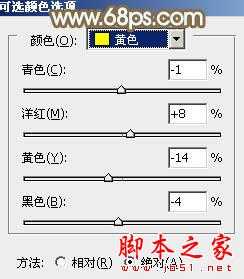 ‘Photoshop将花草边的美女调制出柔和的黄褐色‘