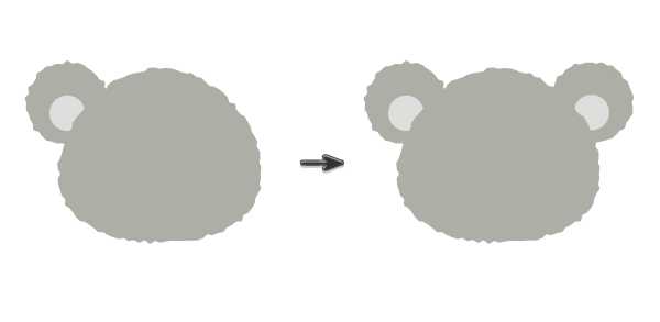 用AI画一只考拉 脚本之家 AI实例教程placing the ear and creating another ear 技术分享