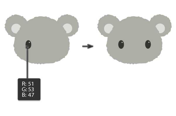 用AI画一只考拉 脚本之家 AI实例教程creating and placing the eyes 技术分享