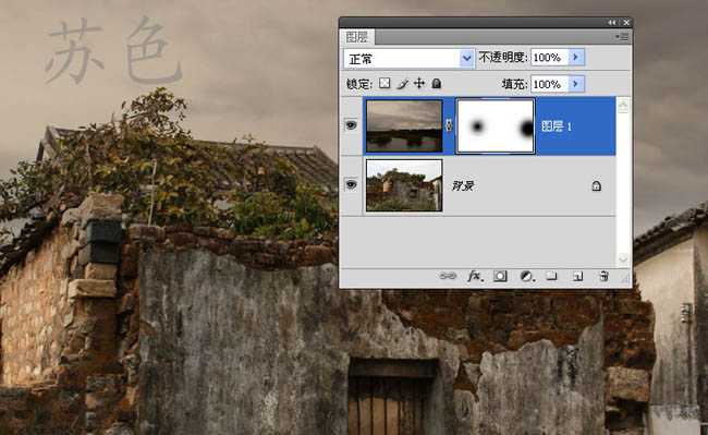 ‘Photoshop调出废墟图片暗调古典中性色‘