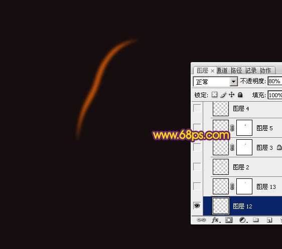 ‘Photoshop制作简洁的火焰蝴蝶‘
