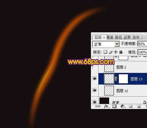 ‘Photoshop制作简洁的火焰蝴蝶‘