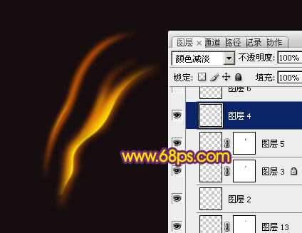 ‘Photoshop制作简洁的火焰蝴蝶‘