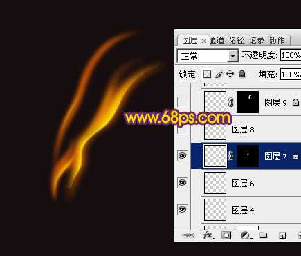 ‘Photoshop制作简洁的火焰蝴蝶‘