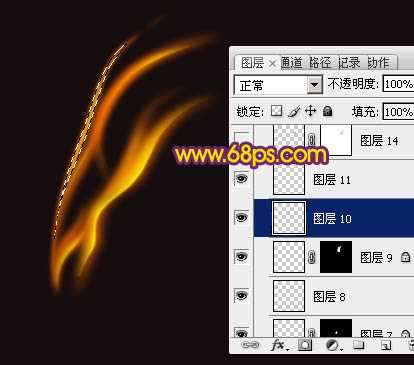 ‘Photoshop制作简洁的火焰蝴蝶‘