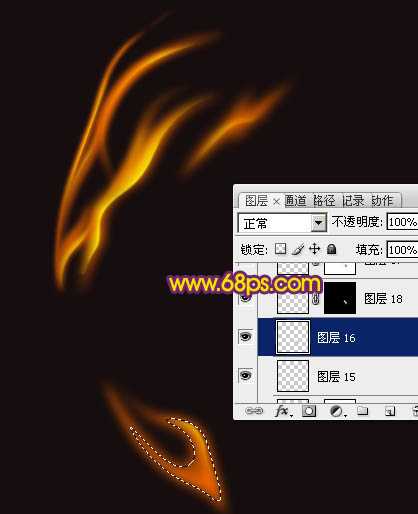 ‘Photoshop制作简洁的火焰蝴蝶‘