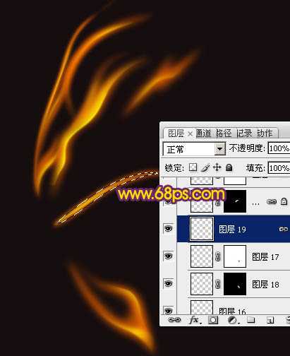 ‘Photoshop制作简洁的火焰蝴蝶‘