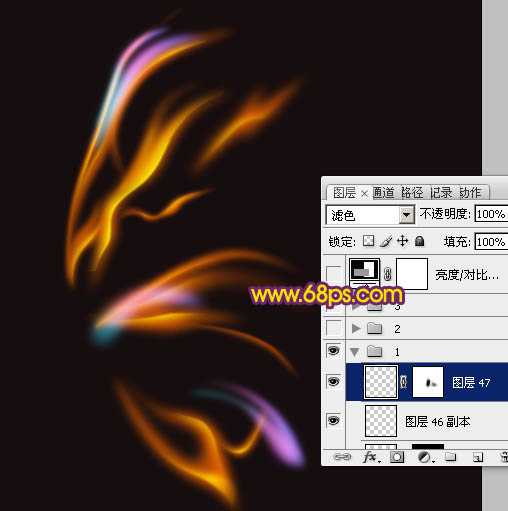 ‘Photoshop制作简洁的火焰蝴蝶‘