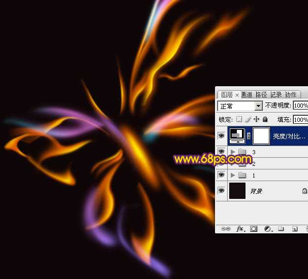 ‘Photoshop制作简洁的火焰蝴蝶‘