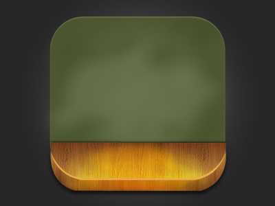 ‘Photoshop设计制作立体木纹效果的软件图标‘