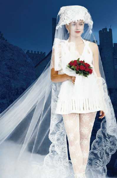 ‘photoshop利用灰色通道完美抠出穿婚纱的模特换背景‘