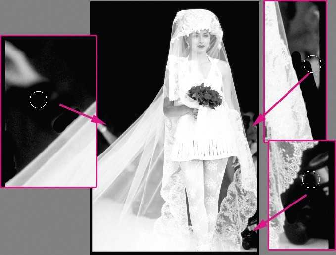 ‘photoshop利用灰色通道完美抠出穿婚纱的模特换背景‘