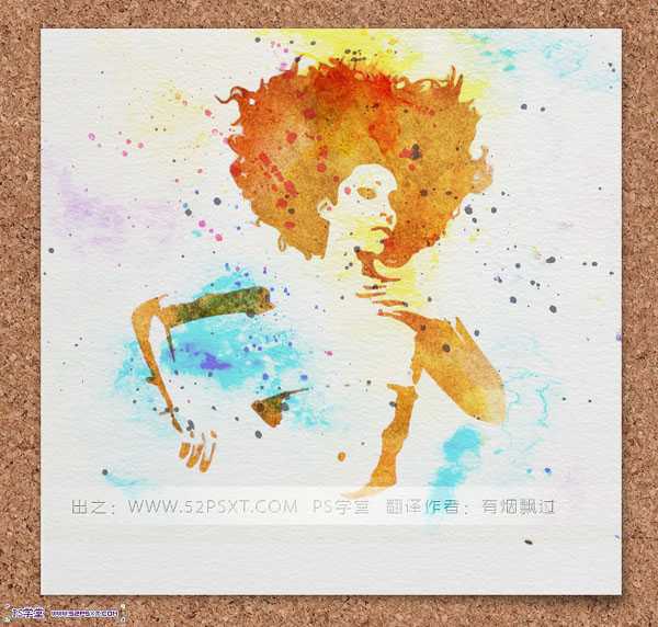 ‘PS滤镜把人物转为个性的彩色油画风格水彩画‘