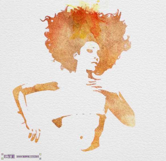 ‘PS滤镜把人物转为个性的彩色油画风格水彩画‘