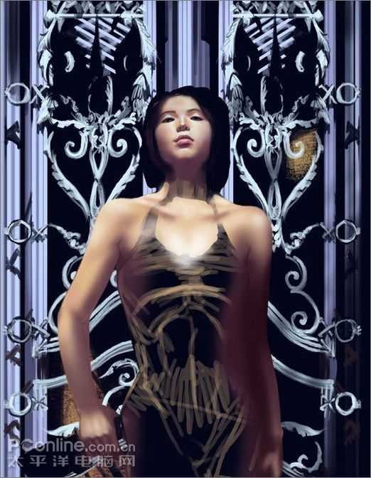 Photoshop绘制《女刺客》插画