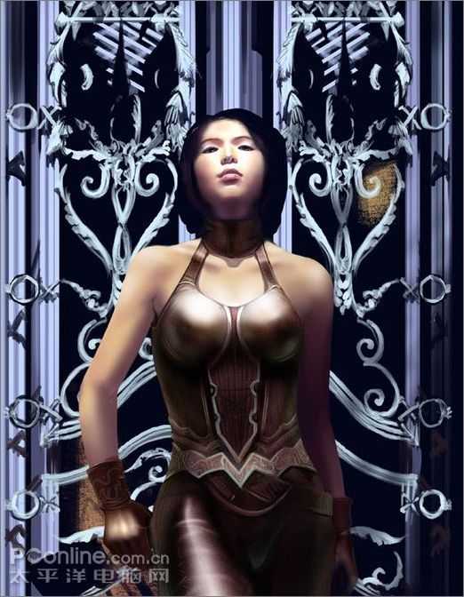 Photoshop绘制《女刺客》插画