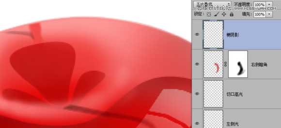 ‘Photoshop绘制晶莹剔透有质感的红色水晶樱桃‘