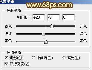 ‘Photoshop为绿茵婚片调制出柔美的晨曦暖黄色‘