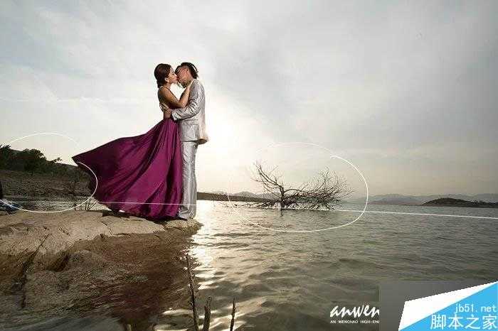 ‘PS合成唯美漂亮的海边日出风景浪漫婚片‘