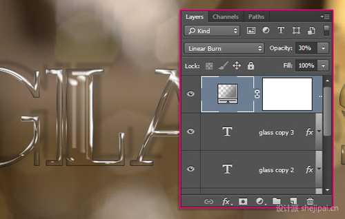 ‘Photoshop制作闪亮玻璃文字特效‘