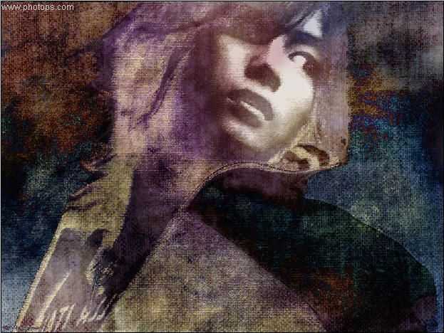 ‘Photoshop制作颓废的油画人像效果‘