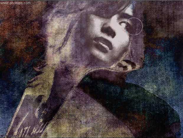 ‘Photoshop制作颓废的油画人像效果‘