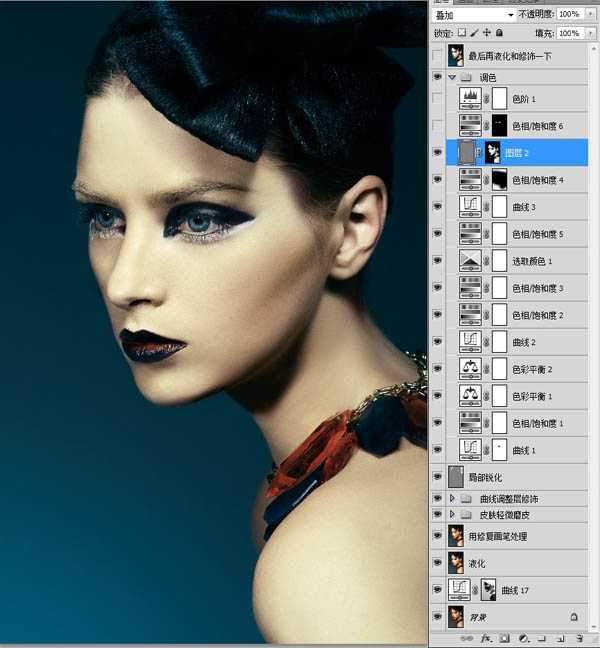 ‘Photoshop为室内人像调制出惊艳的淡黄色彩妆效果‘