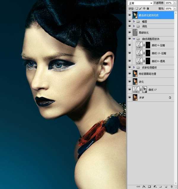 ‘Photoshop为室内人像调制出惊艳的淡黄色彩妆效果‘